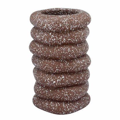 Gabby Speckled Cairn Vase - Rust