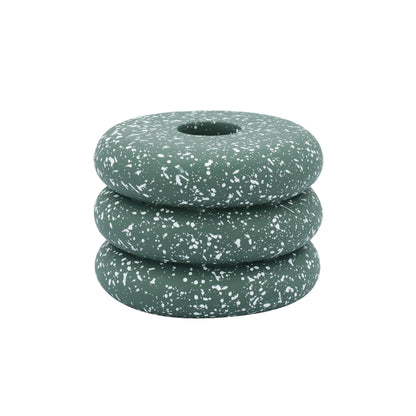 Gabby Speckled Stacked Candleholder - Green