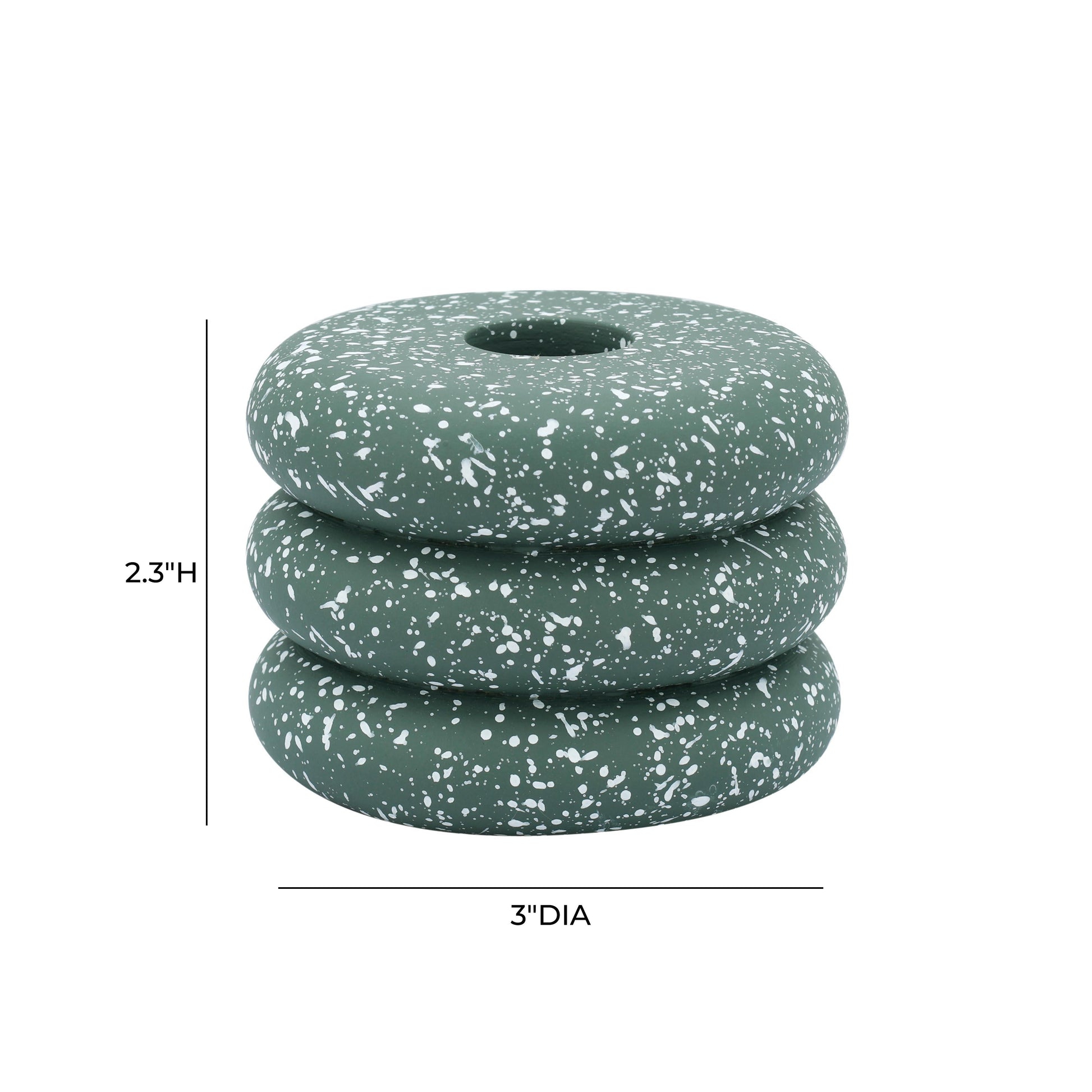 Gabby Speckled Stacked Candleholder