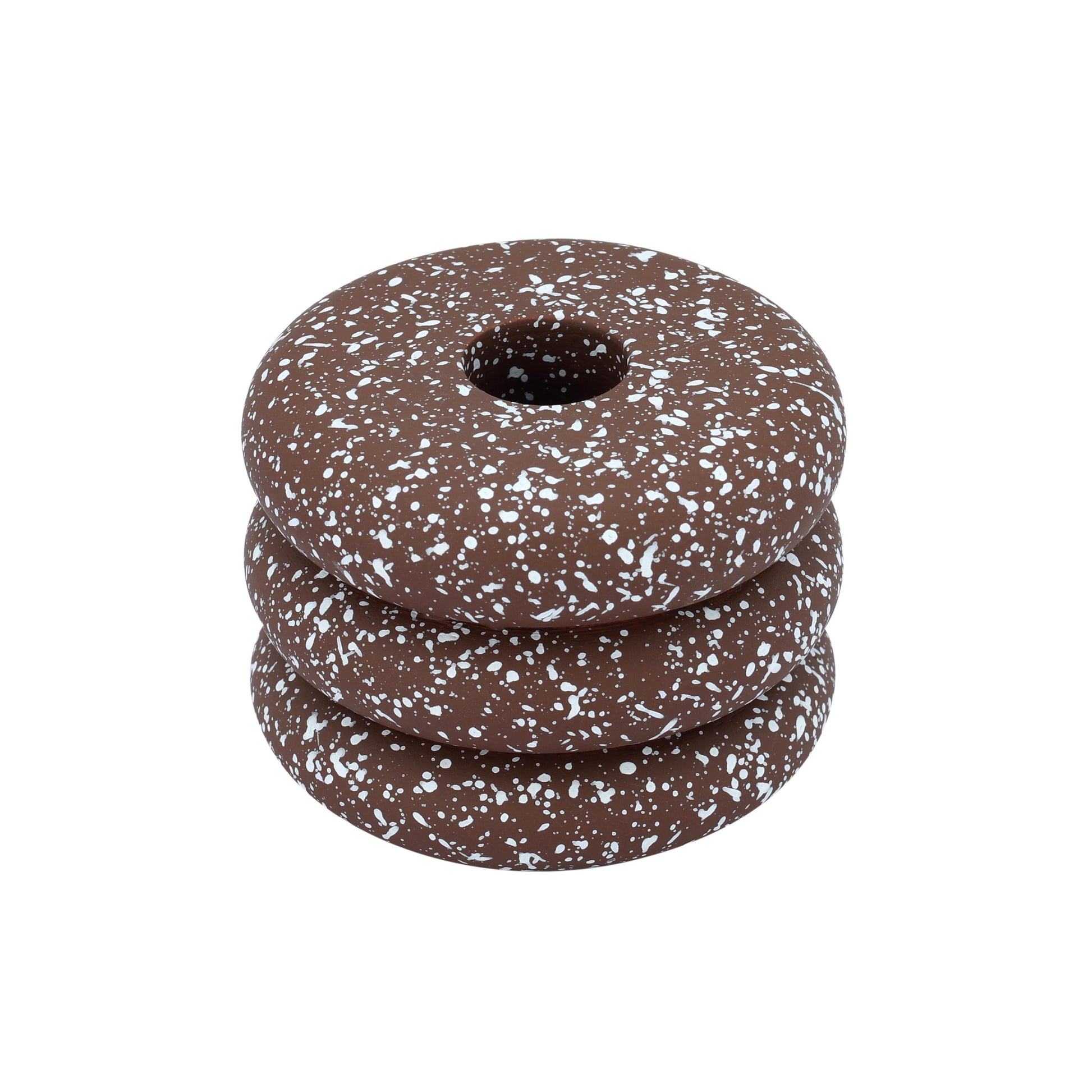 Gabby Speckled Stacked Candleholder