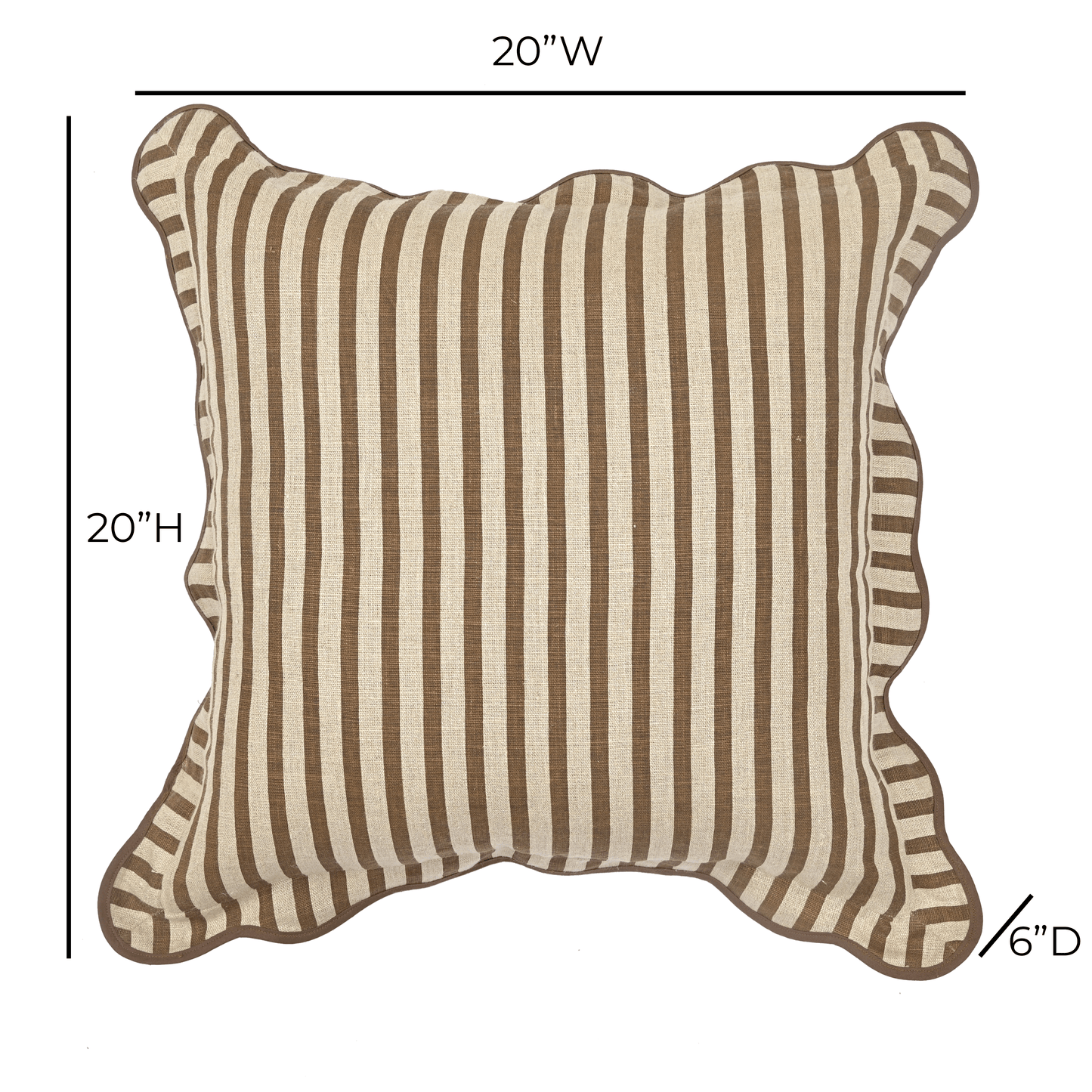 Striped 20" Linen Throw Pillow