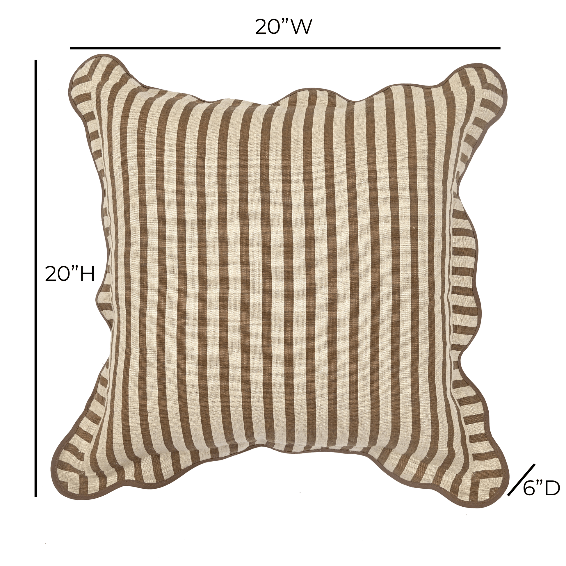 Striped 20" Linen Throw Pillow