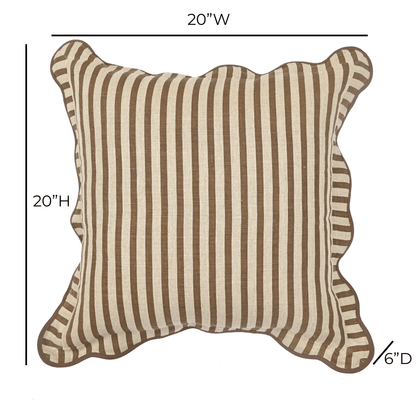 Striped 20" Linen Throw Pillow