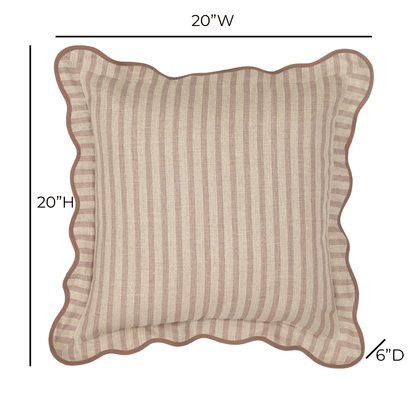Striped 20" Linen Throw Pillow
