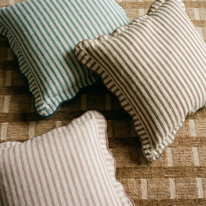 Striped 20" Linen Throw Pillow