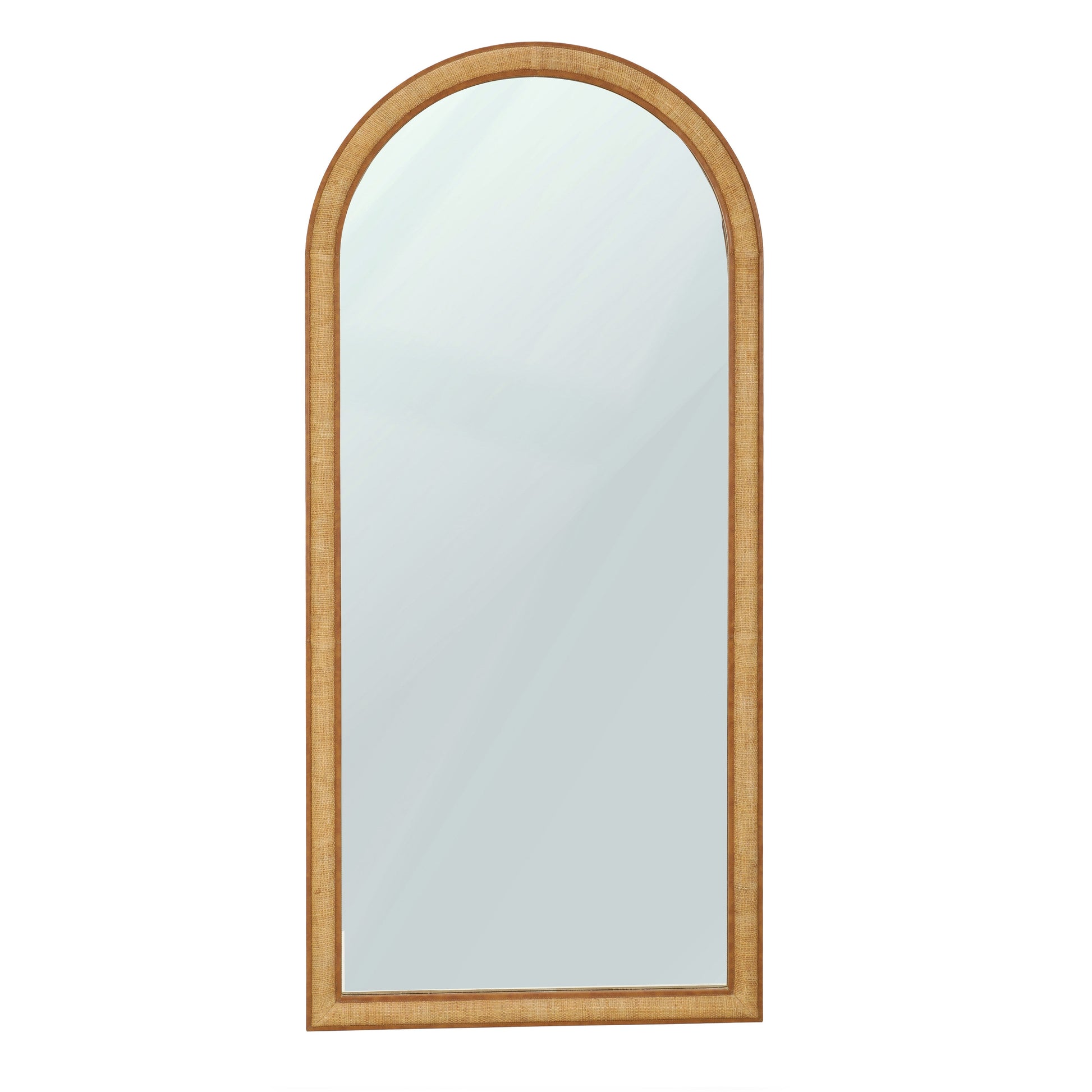 Arch 72" Natural Raffia Contract-Grade Floor Mirror - Default Variant