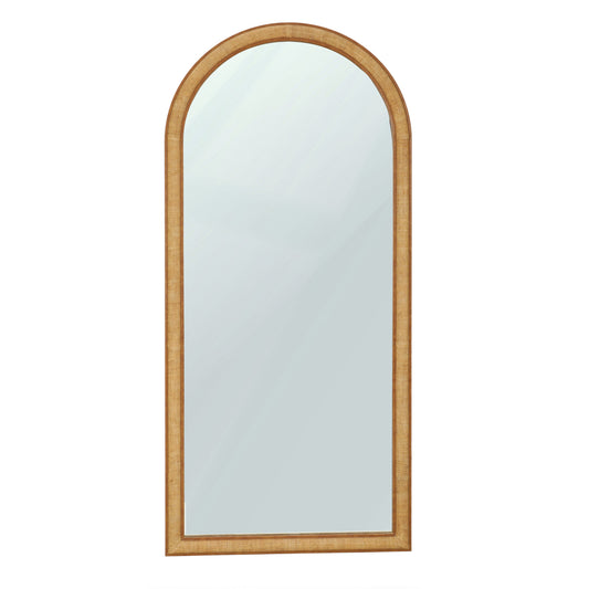 Arch 72" Natural Raffia Contract-Grade Floor Mirror - Default Variant