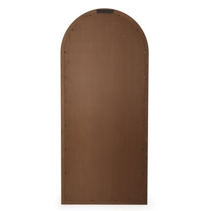 Arch 72" Natural Raffia Contract-Grade Floor Mirror