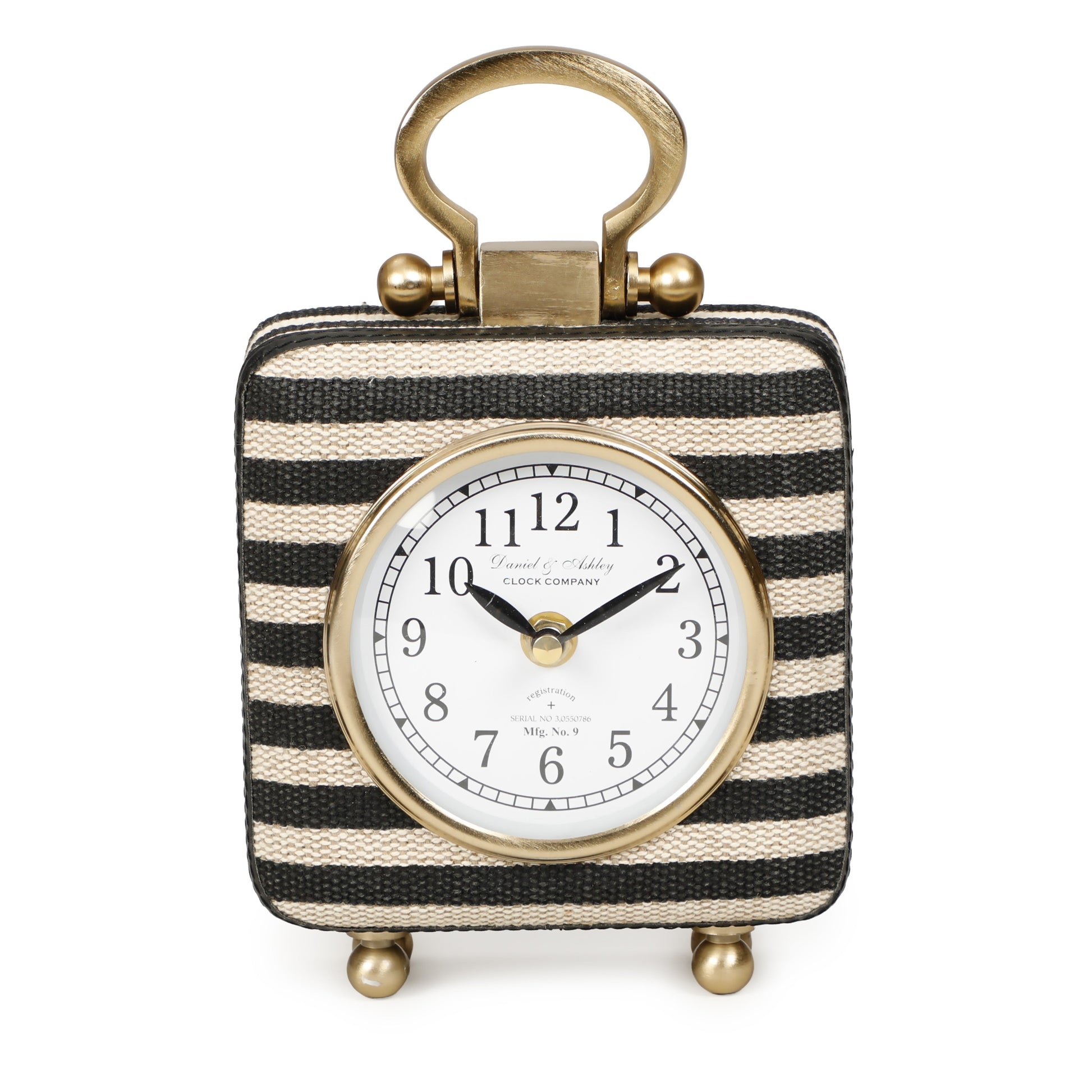 Mona Black Striped Contract-Grade Standing Accent Clock