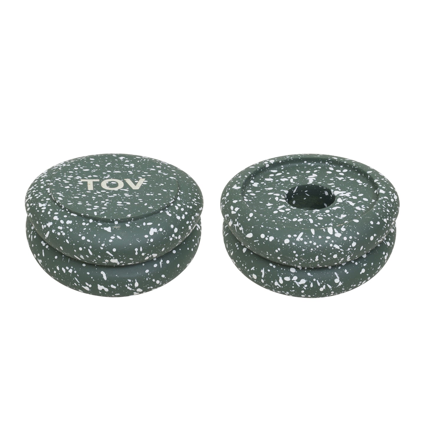 Gabby Stacking Candle Holder - Set of 2 - Green