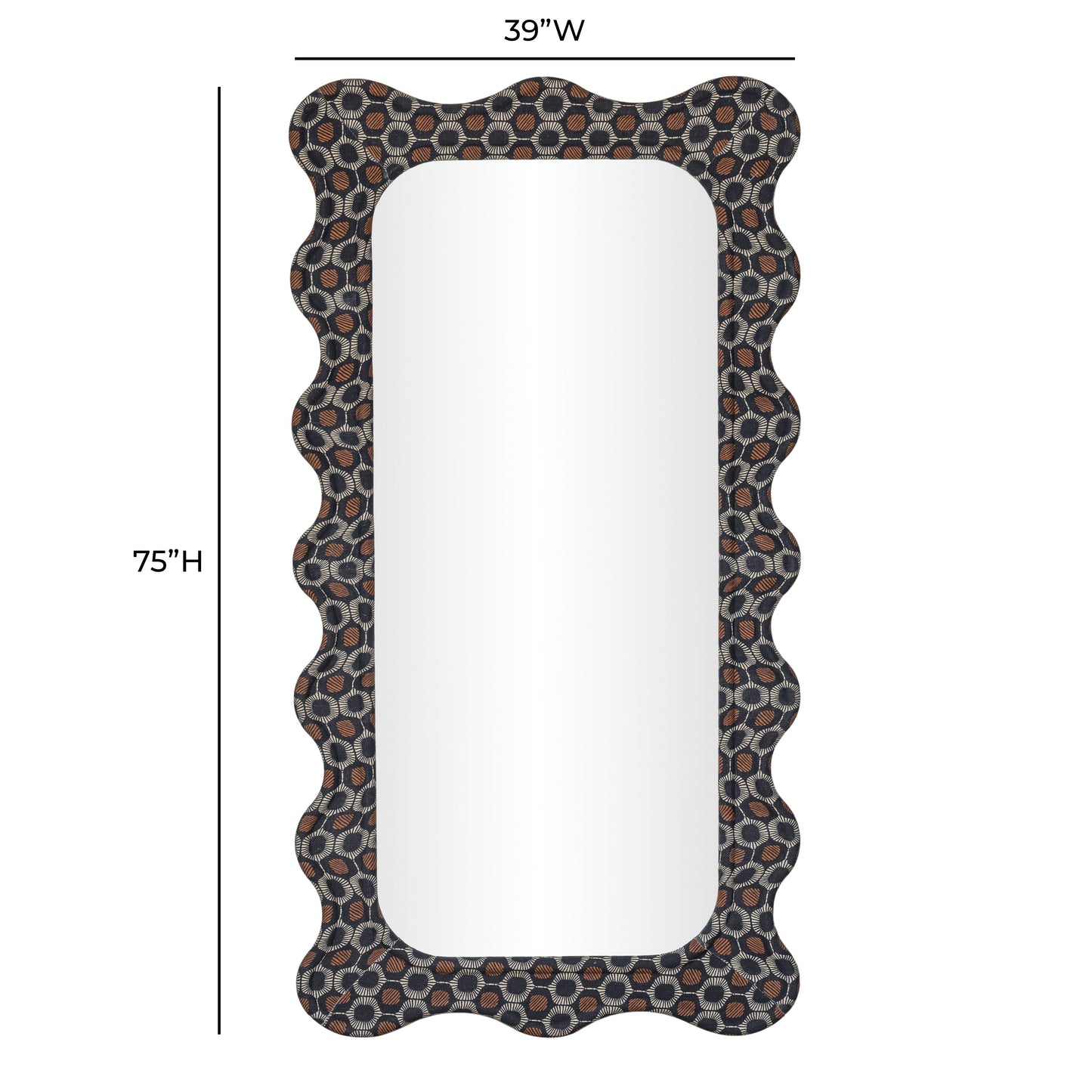 Charlene 39"X75" Squiggle Wall Mirror