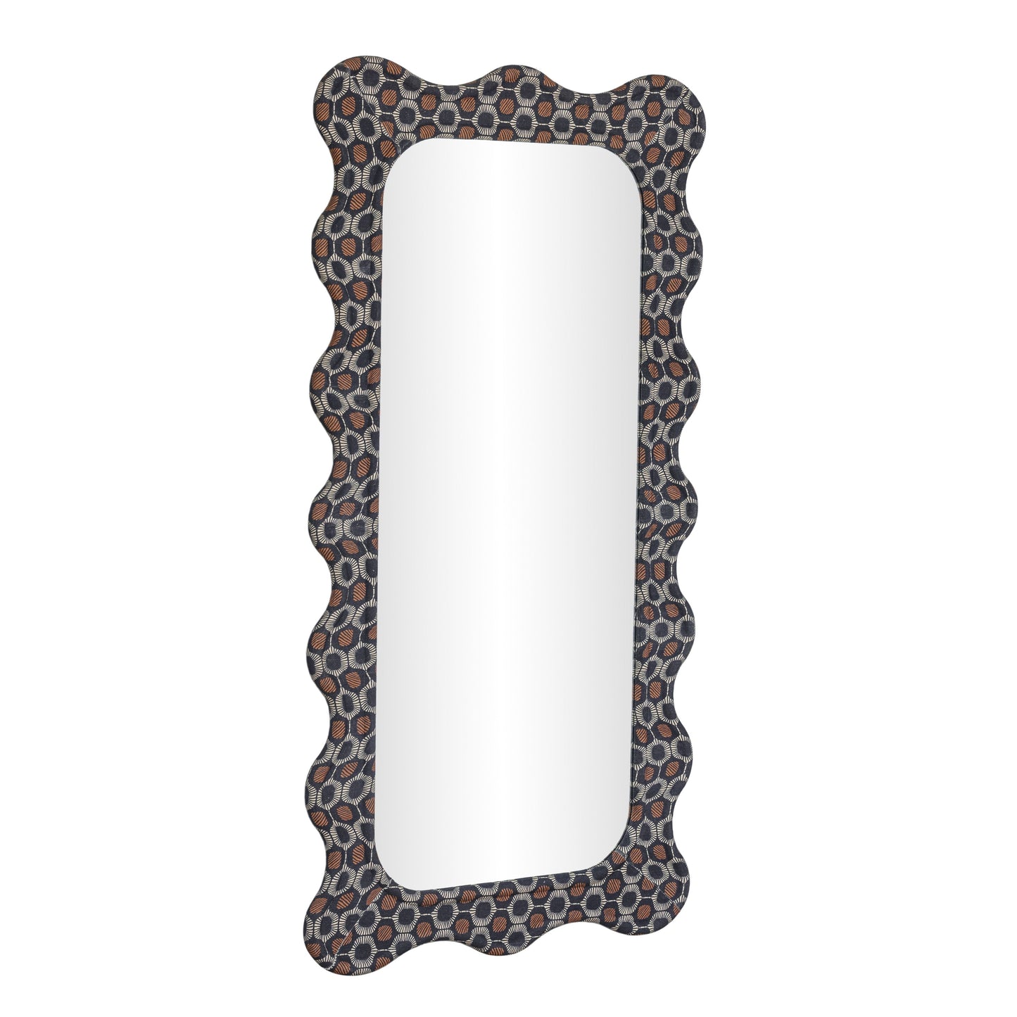 Charlene 39"X75" Squiggle Wall Mirror - Biologic Print