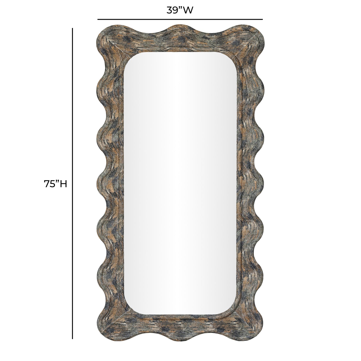 Charlene 39"X75" Squiggle Wall Mirror