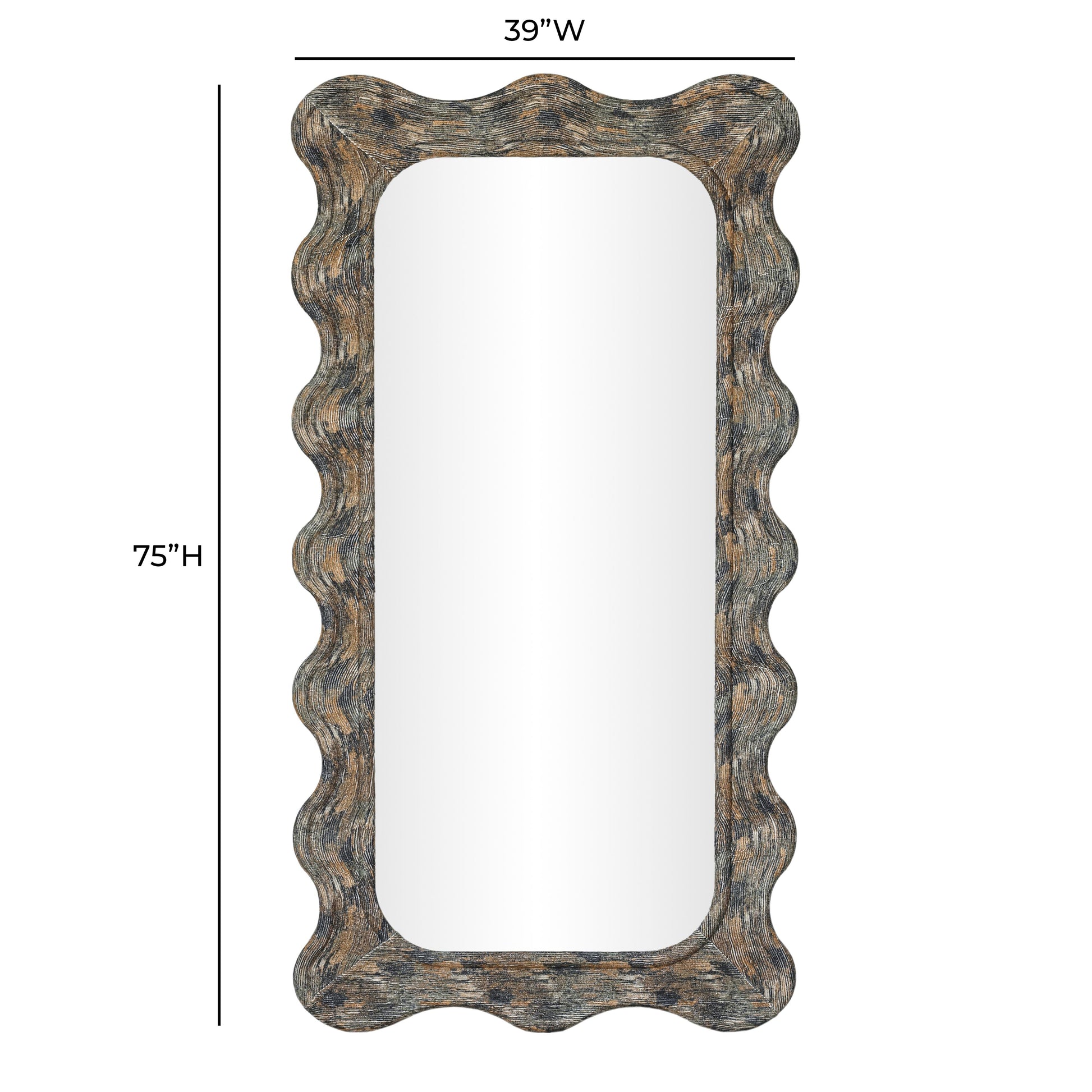 Charlene 39"X75" Squiggle Wall Mirror