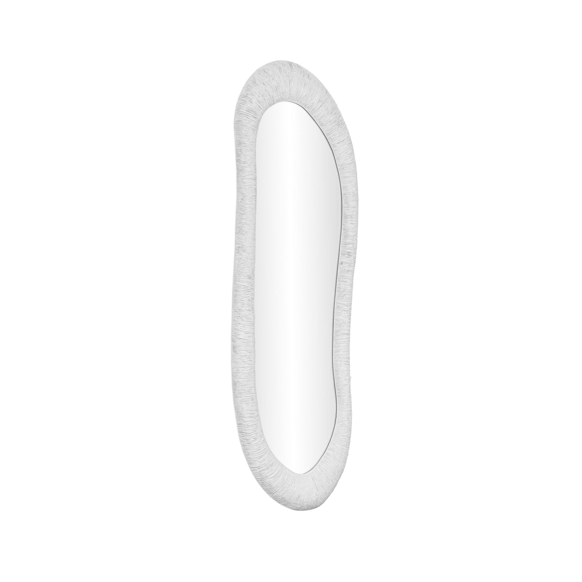 Orpheus 20"X59" Ribbed Faux Stone Floor Mirror - Default Variant