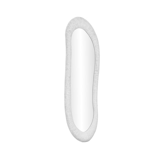 Orpheus 20"X59" Ribbed Faux Stone Floor Mirror - Default Variant