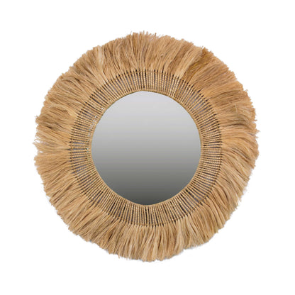 Karissa 35" Natural Abaca Wall Mirror - Default Variant