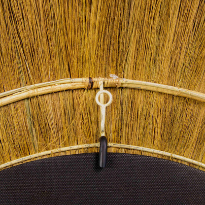 Mettu 51" Natural Grass Round Wall Mirror