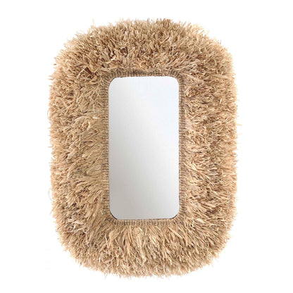 Palm 29.6"x43.4" Natural Sisal Rectangular Wall Mirror - Default Variant