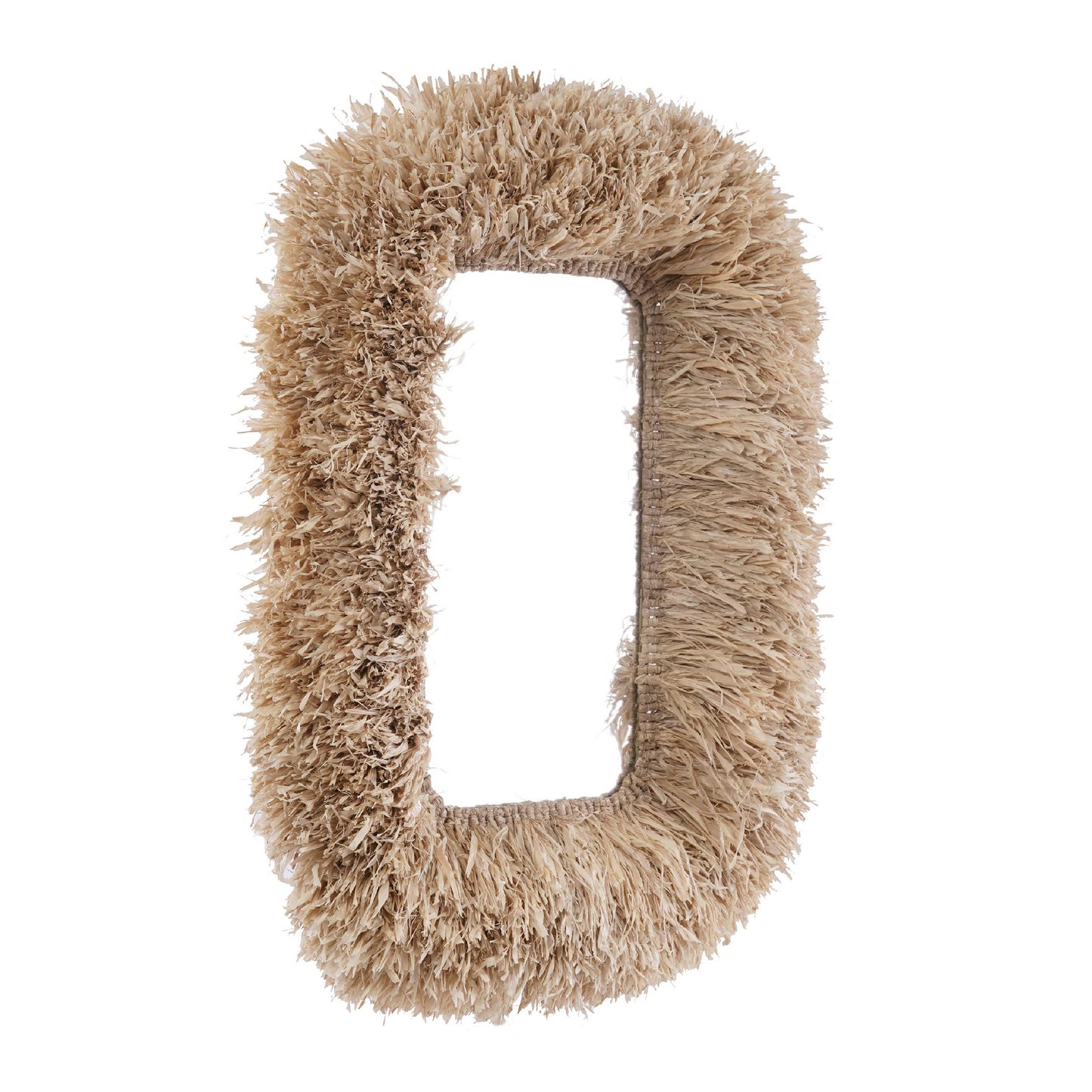 Palm 29.6"x43.4" Natural Sisal Rectangular Wall Mirror