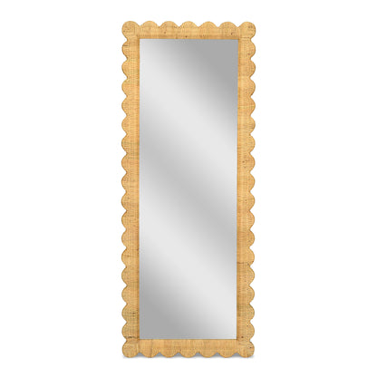 Bama 29.1"X75" Long Natural Rattan Wall Mirror - Default Variant