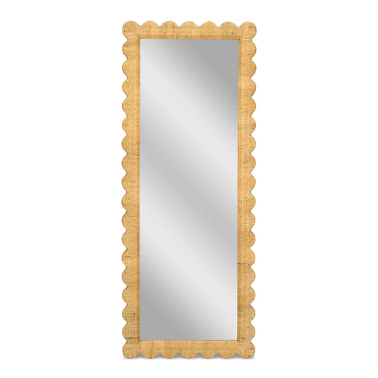Bama 29.1"X75" Long Natural Rattan Wall Mirror - Default Variant