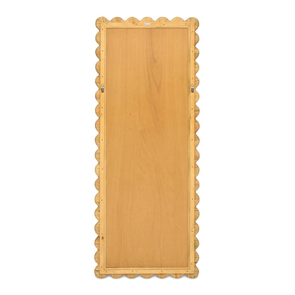 Bama 29.1"X75" Long Natural Rattan Wall Mirror