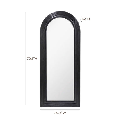 Tanya 70" Rattan Floor Mirror