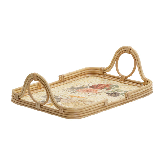Corey Floral Bamboo Tray - Default Variant