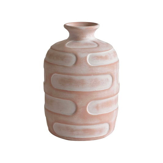 Earthenware Retro Vase in Terracotta - Default Variant