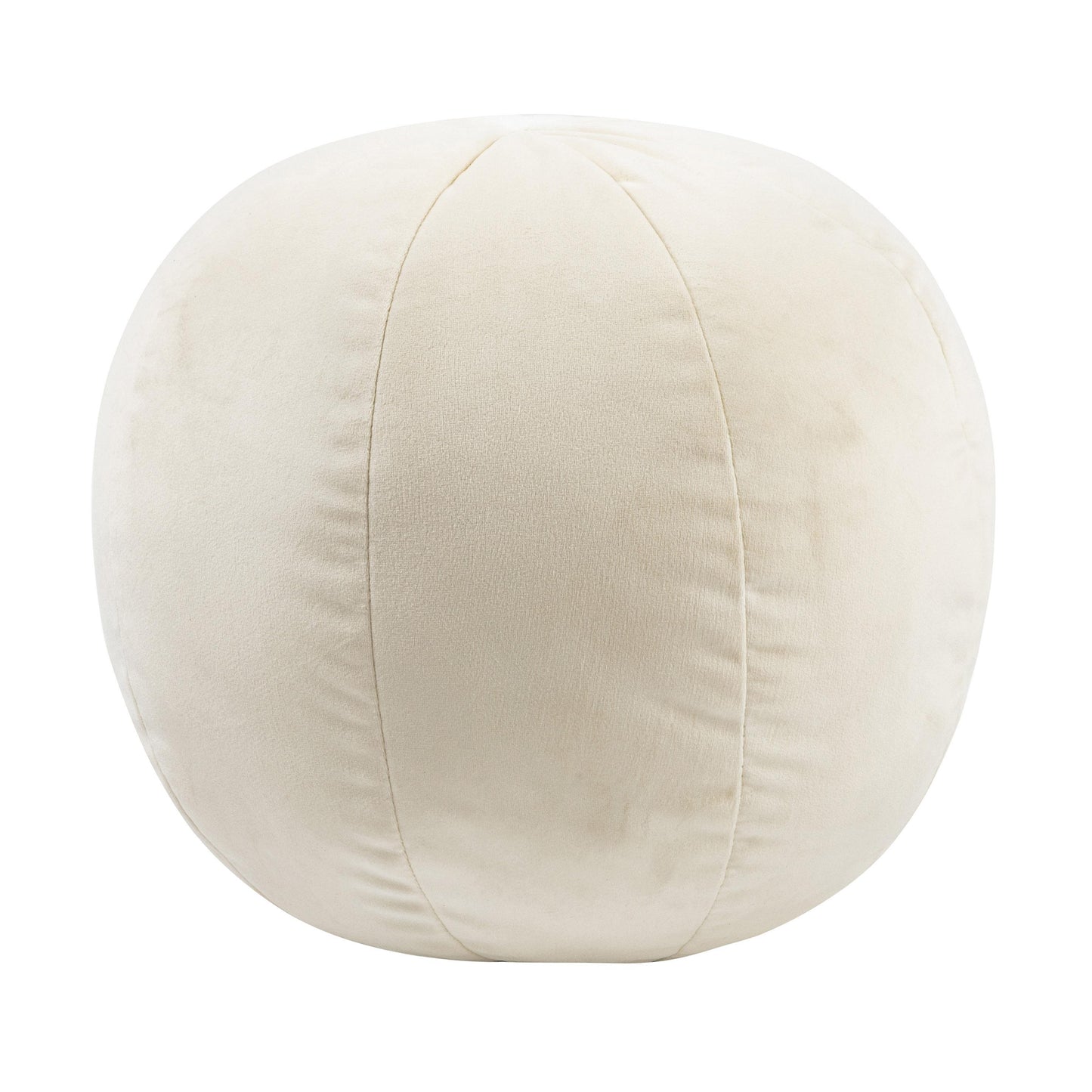 Boba Velvet Ball Throw Pillow (9"-14") - Cream / Small