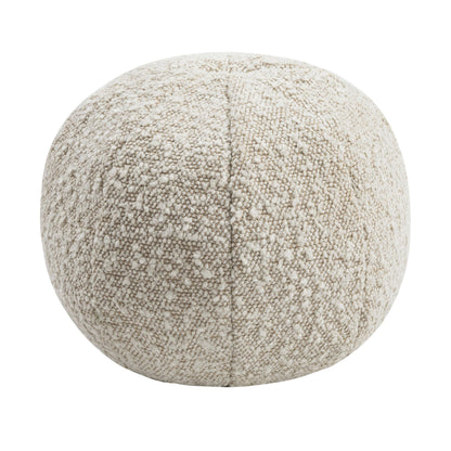 Boba Boucle Ball Throw Pillow (9"-14") - Beige / Small