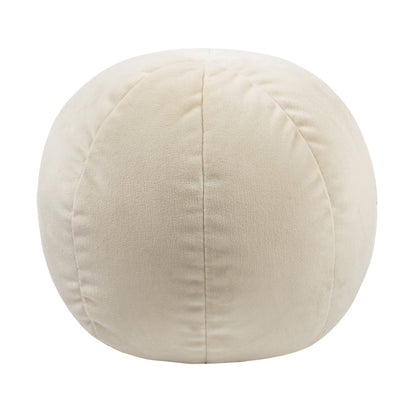 Boba Velvet Ball Throw Pillow (9"-14") - Cream / Large
