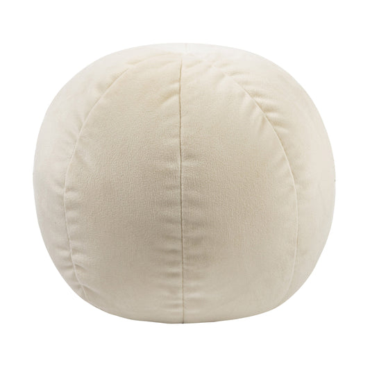 Boba Velvet Ball Throw Pillow (9"-14") - Cream / Large