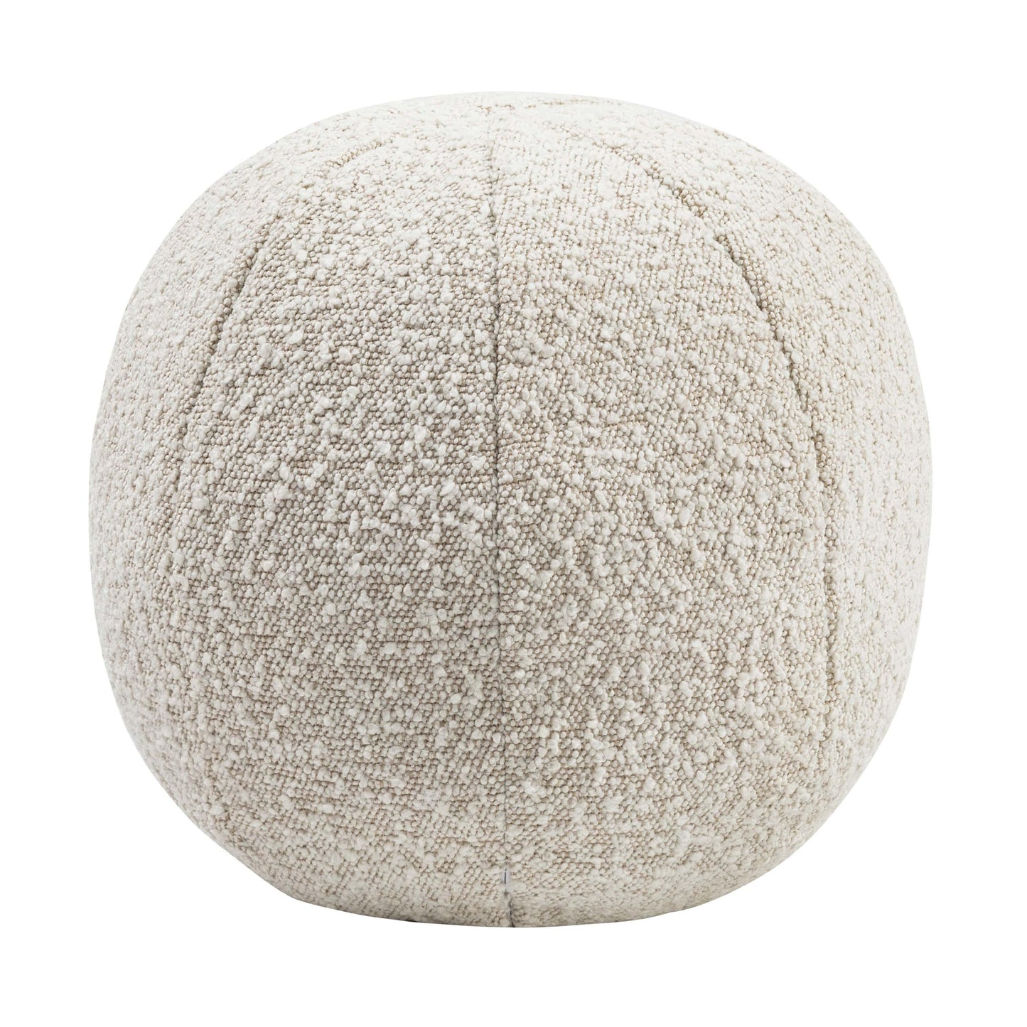 Boba Boucle Ball Throw Pillow (9"-14") - Beige / Large