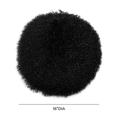 New Zealand 16" Sheepskin Round Throw Pillow