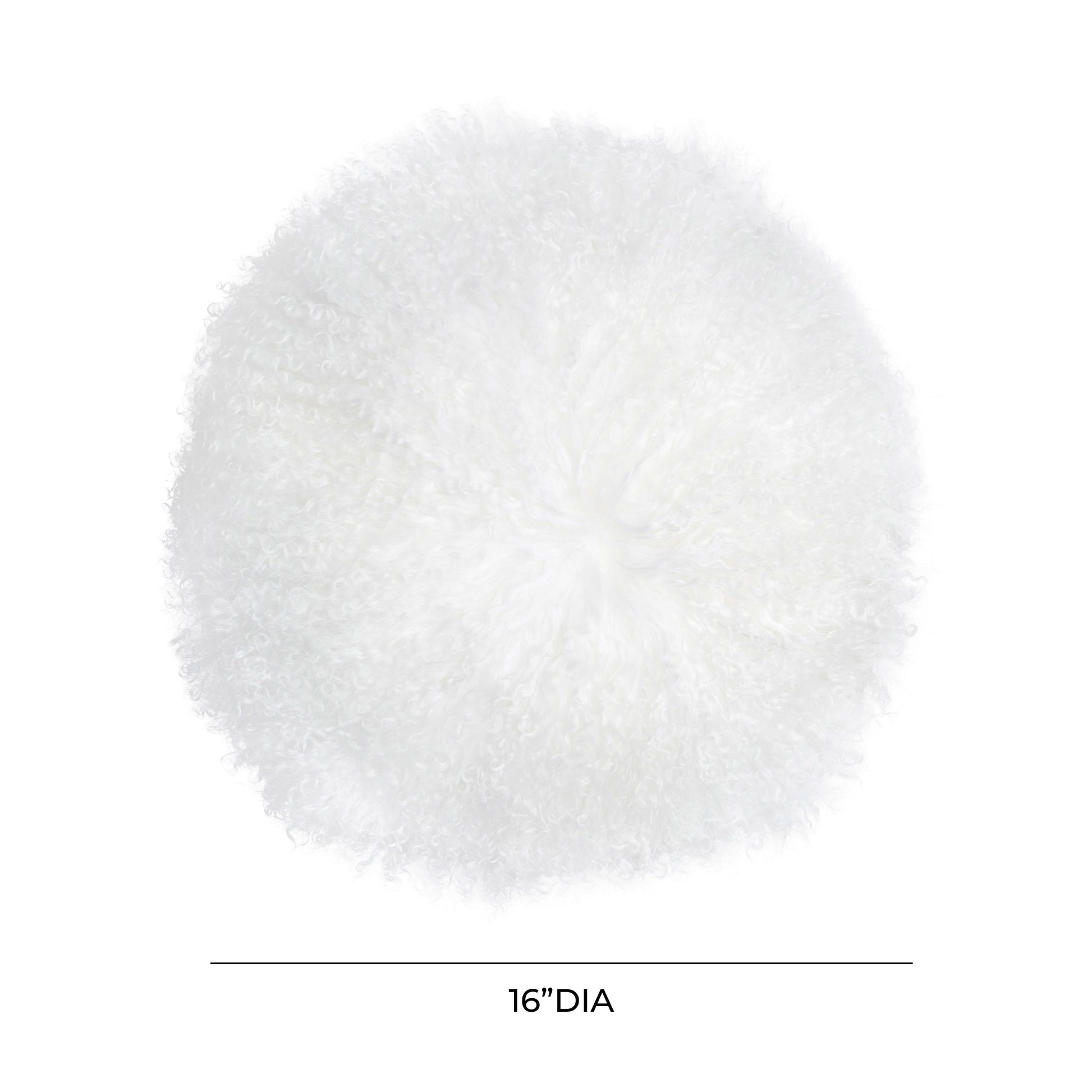 New Zealand 16" Sheepskin Round Throw Pillow