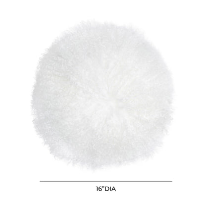 New Zealand 16" Sheepskin Round Throw Pillow