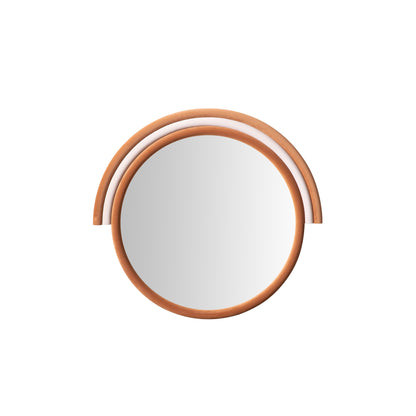 Lally 31.5"X29" Velvet Round Wall Mirror