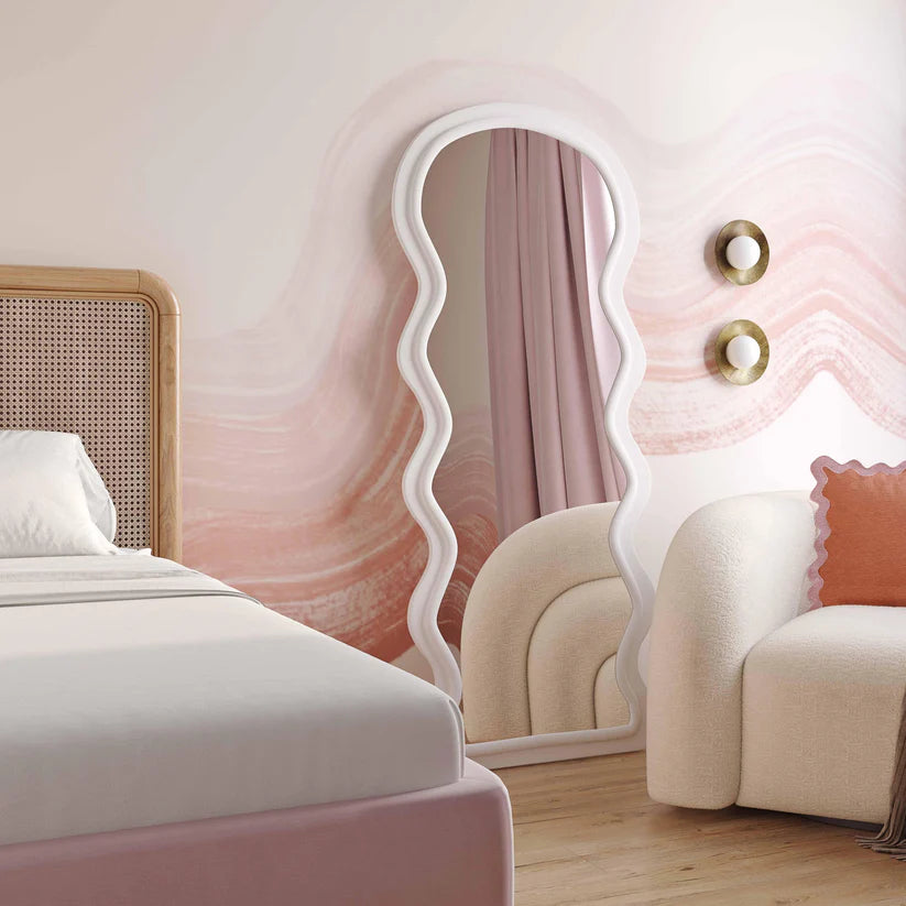 Rhodes 70" Velvet Floor Mirror