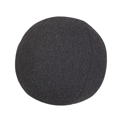 Boba Boucle Ball Throw Pillow (9"-14") - Black / Large