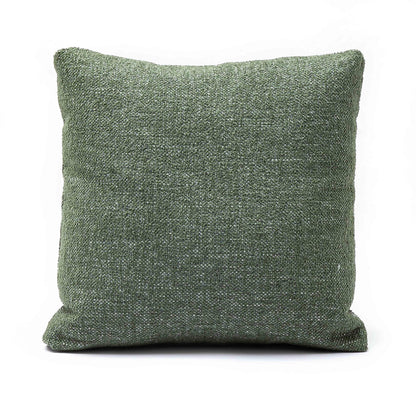 Malolo Green Basketweave Square Vegan-Down Throw Pillow Cover (16"-20")