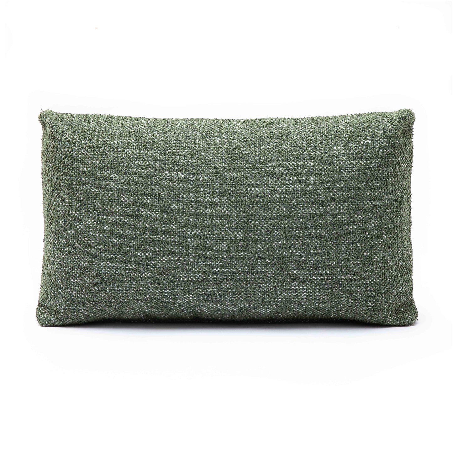 Malolo 20"X12" Green Basketweave Rectangular Vegan-Down Throw Pillow Cover