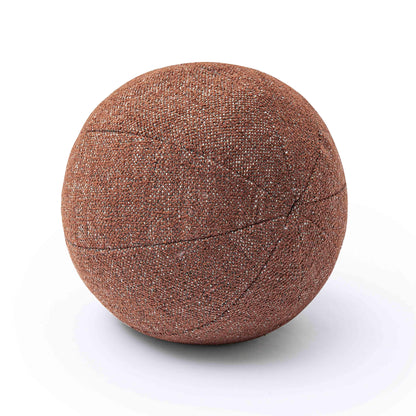 Boba Textured Basketweave Ball Throw Pillow (9"-14") - Red / Small
