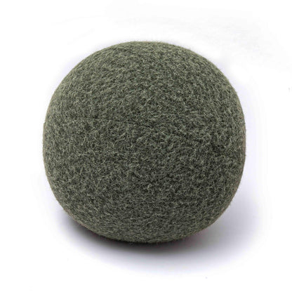 Boba Long Mohair Ball Throw Pillow (9"-14") - Green / Small