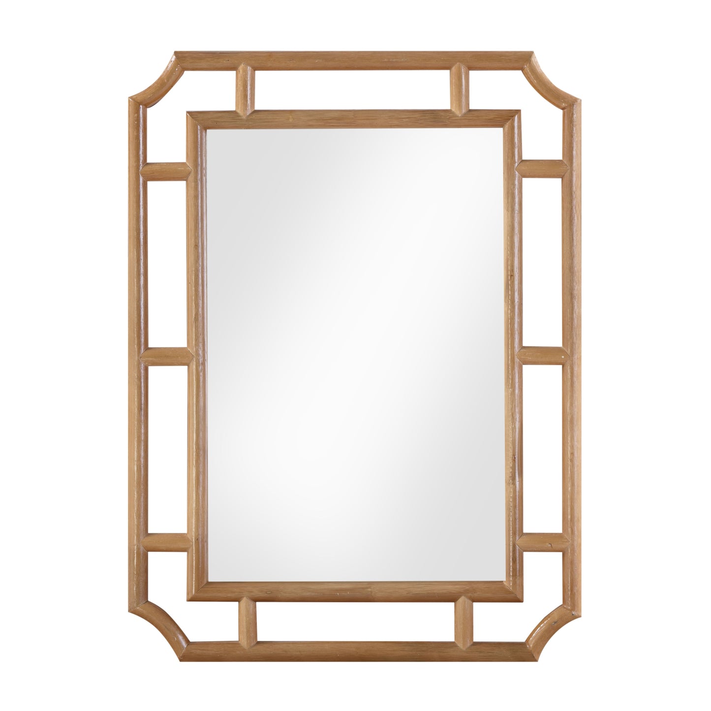 Cienna 24"x32" Natural Rattan Wall Mirror - Default Variant