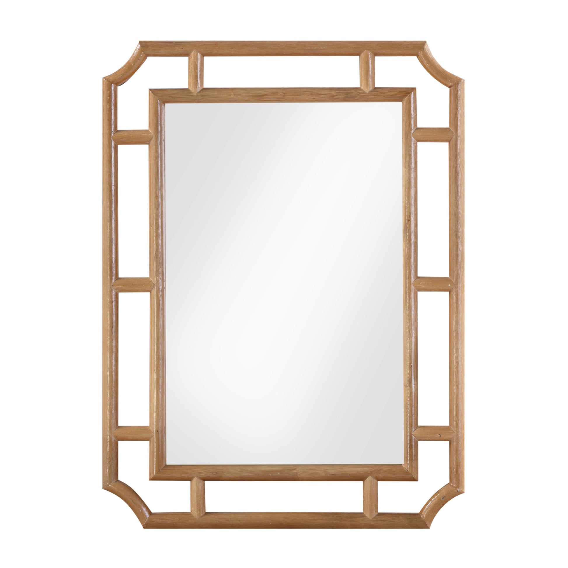 Cienna 24"x32" Natural Rattan Wall Mirror - Default Variant