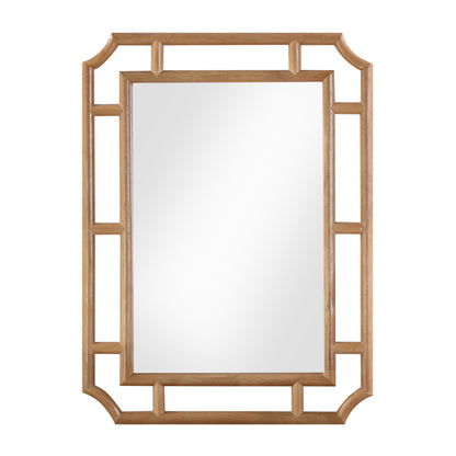 Cienna 24"x32" Natural Rattan Wall Mirror - Default Variant