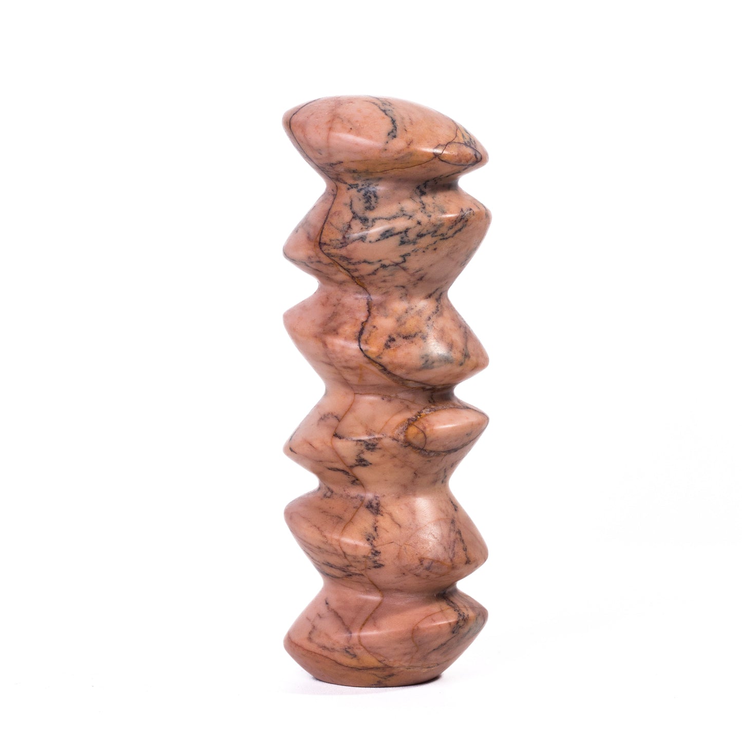 Marble Sunset Pink Cairn Tall Decorative Object - Default Variant