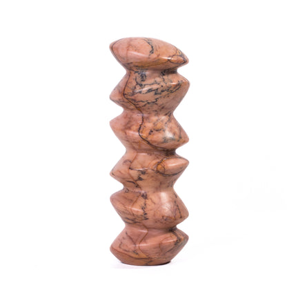 Marble Sunset Pink Cairn Tall Decorative Object - Default Variant